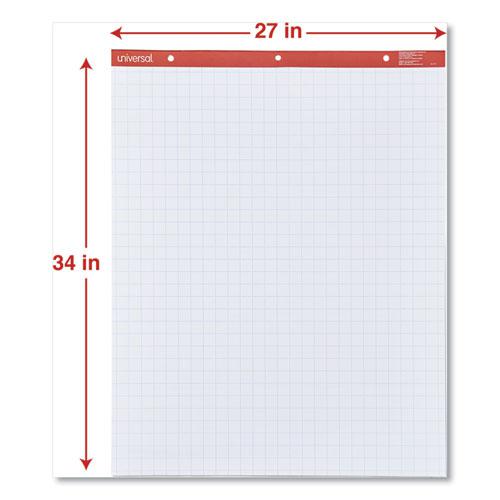 Easel Pads/Flip Charts, Quadrille Rule (1 sq/in), 27 x 34, White, 50 Sheets, 2/Carton. Picture 6