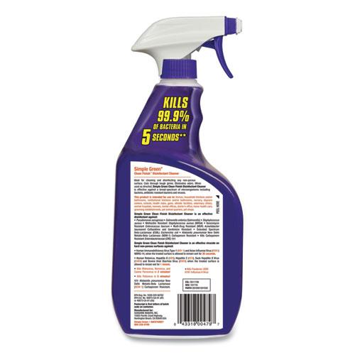 Clean Finish Disinfectant Cleaner, Herbal, 32 oz Spray Bottle, 12/Carton. Picture 2