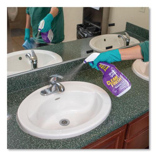 Clean Finish Disinfectant Cleaner, Herbal, 32 oz Spray Bottle, 12/Carton. Picture 4