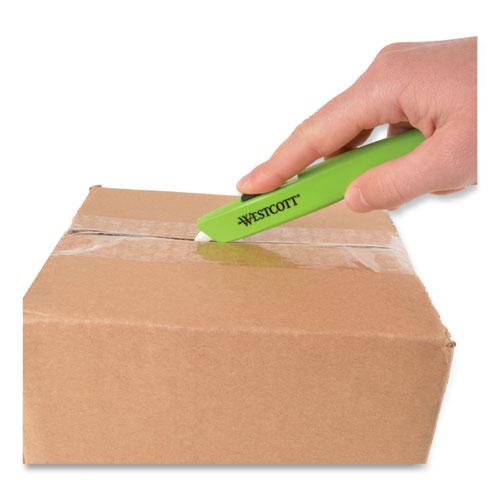 Safety Ceramic Blade Box Cutter, 0.5" Blade, 6.15" Plastic Handle, Green. Picture 2