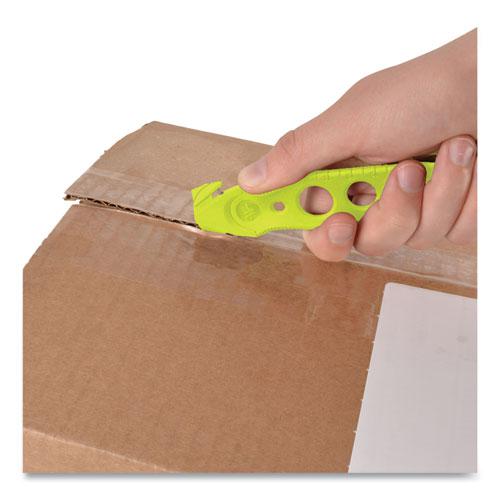Safety Cutter, 1.2" Blade, 5.75" Plastic Handle, Assorted, 5/Pack. Picture 6