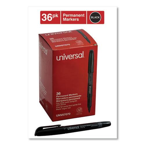 Pen-Style Permanent Marker Value Pack, Fine Bullet Tip, Black, 36/Pack. Picture 2