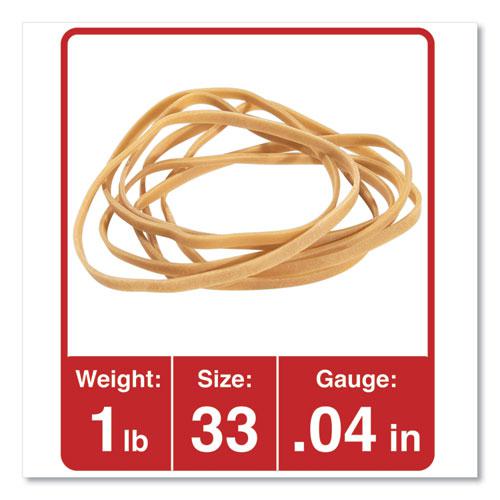 Rubber Bands, Size 33, 0.04" Gauge, Beige, 1 lb Box, 640/Pack. Picture 2