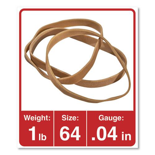 Rubber Bands, Size 64, 0.04" Gauge, Beige, 1 lb Bag, 320/Pack. Picture 2