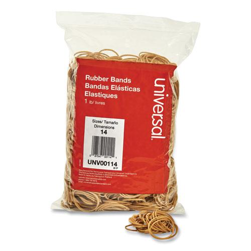 Rubber Bands, Size 14, 0.04" Gauge, Beige, 1 lb Box, 2,200/Pack. The main picture.