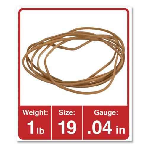 Rubber Bands, Size 19, 0.04" Gauge, Beige, 1 lb Bag, 1,240/Pack. Picture 2