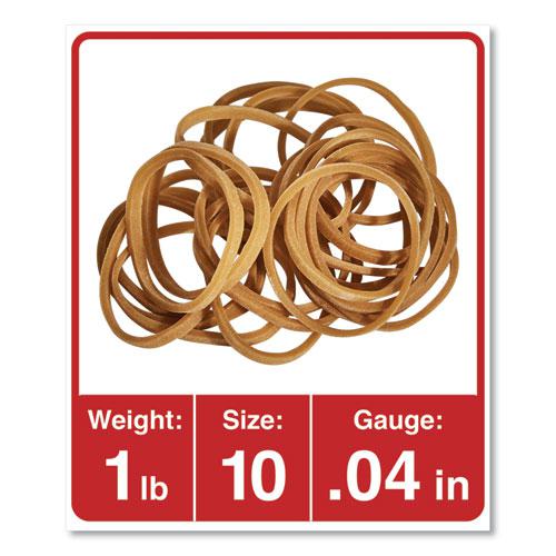Rubber Bands, Size 10, 0.04" Gauge, Beige, 1 lb Box, 3,400/Pack. Picture 2