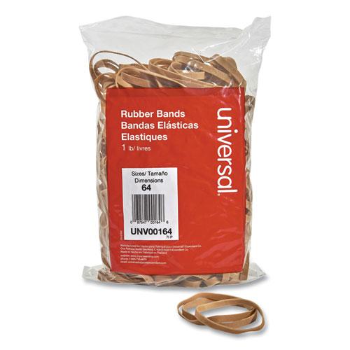 Rubber Bands, Size 64, 0.04" Gauge, Beige, 1 lb Bag, 320/Pack. Picture 1