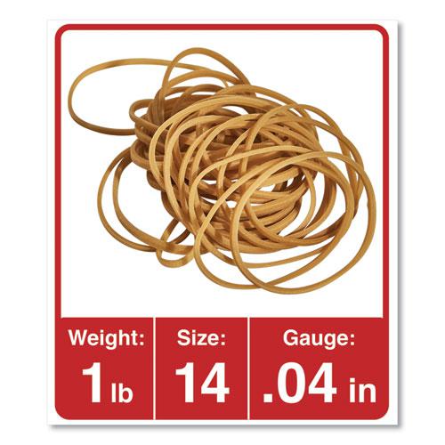 Rubber Bands, Size 14, 0.04" Gauge, Beige, 1 lb Box, 2,200/Pack. Picture 2