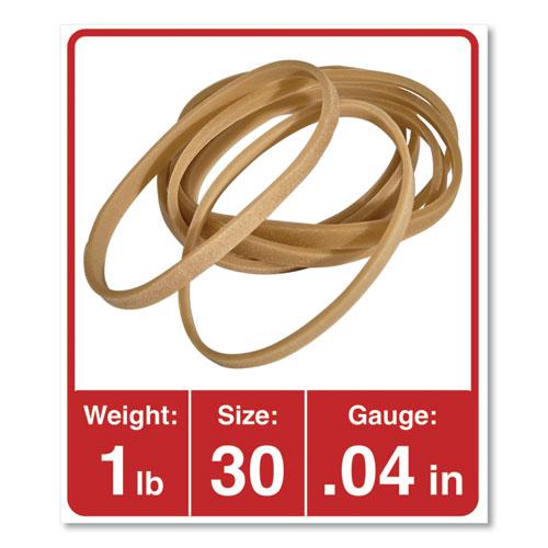 Rubber Bands, Size 30, 0.04" Gauge, Beige, 1 lb Box, 1,100/Pack. Picture 2