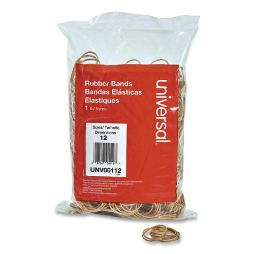 Rubber Bands, Size 12, 0.04" Gauge, Beige, 1 lb Box, 2,500/Pack. The main picture.