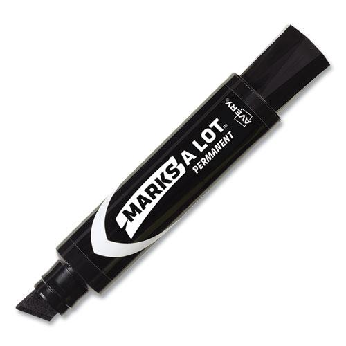 MARKS A LOT Extra-Large Desk-Style Permanent Marker, Extra-Broad Chisel Tip, Black (24148). Picture 4