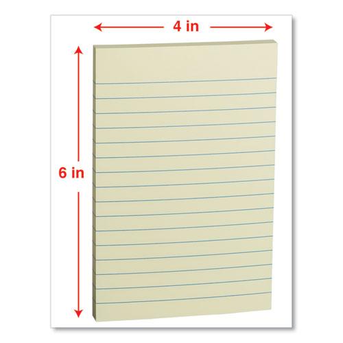 Self-Stick Note Pads, Note Ruled, 4" x 6", Assorted Pastel Colors, 100 Sheets/Pad, 5 Pads/Pack. Picture 4