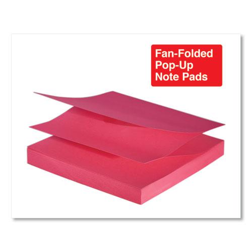 Fan-Folded Self-Stick Pop-Up Note Pads, 3" x 3", Assorted Bright Colors, 100 Sheets/Pad, 12 Pads/Pack. Picture 3