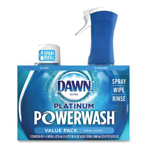 Platinum Powerwash Dish Spray, Fresh, 16 oz Spray Bottle, 2/Pack, 3 Packs/Carton. Picture 1