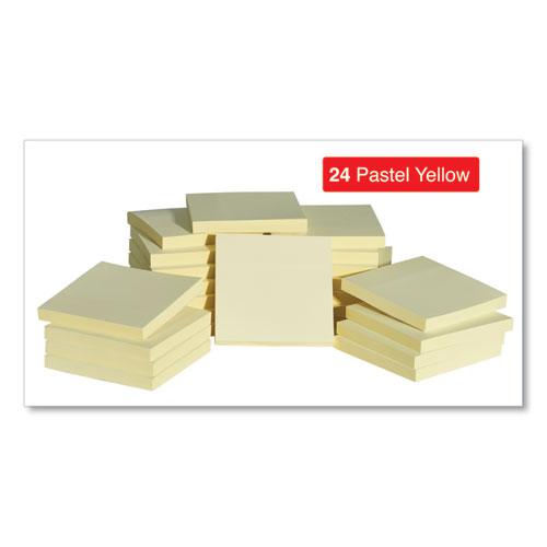 Self-Stick Note Pad Cabinet Pack, 3" x 3", Yellow, 90 Sheets/Pad, 24 Pads/Pack. Picture 3