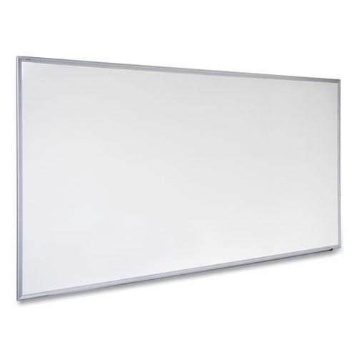 Deluxe Melamine Dry Erase Board, 72 x 48, Melamine White Surface, Silver Anodized Aluminum Frame. Picture 4