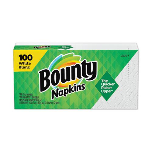 Quilted Napkins, 1-Ply, 12.1 x 12, White, 100/Pack, 20 Packs per Carton. Picture 1