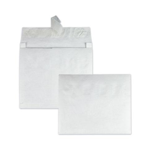 Lightweight 14 lb Tyvek Open End Expansion Mailers, #15 1/2, Square Flap, Redi-Strip Adhesive Closure, 12 x 16, White, 100/CT. Picture 1