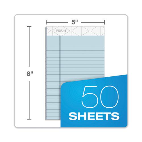 Prism + Colored Writing Pads, Narrow Rule, 50 Pastel Blue 5 x 8 Sheets, 12/Pack. Picture 2