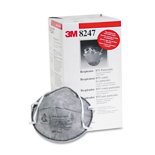 R95 Particulate Respirator w/Nuisance-Level Organic Vapor Relief, One Size Fits All, 20/Box. Picture 2