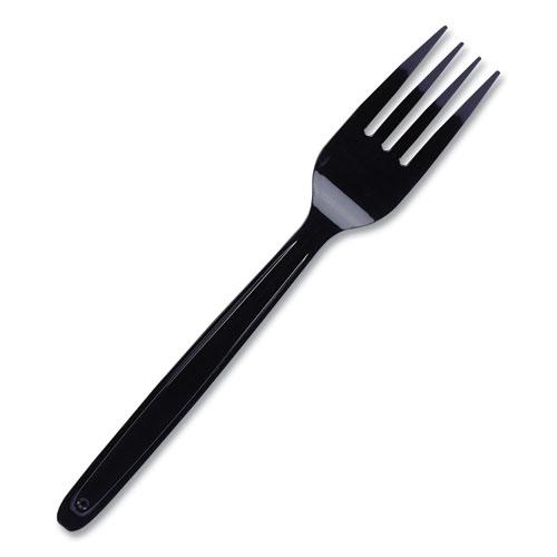 Cutlery for Cutlerease Dispensing System, Fork, 6", Black, 960/Box. Picture 1