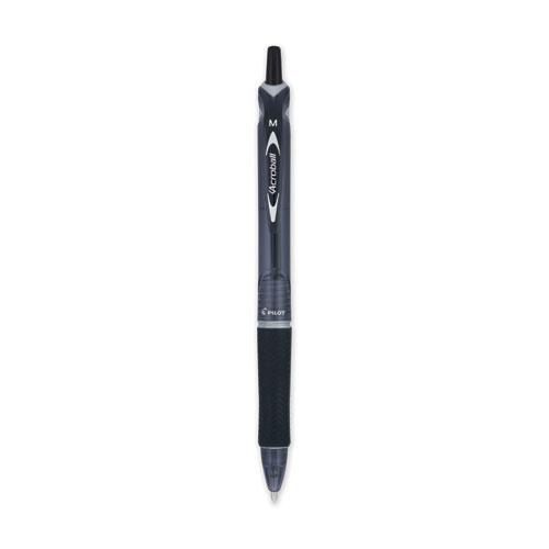 Acroball Colors Advanced Ink Ballpoint Pen, Retractable, Medium 1 mm, Black Ink, Black Barrel, Dozen. Picture 2