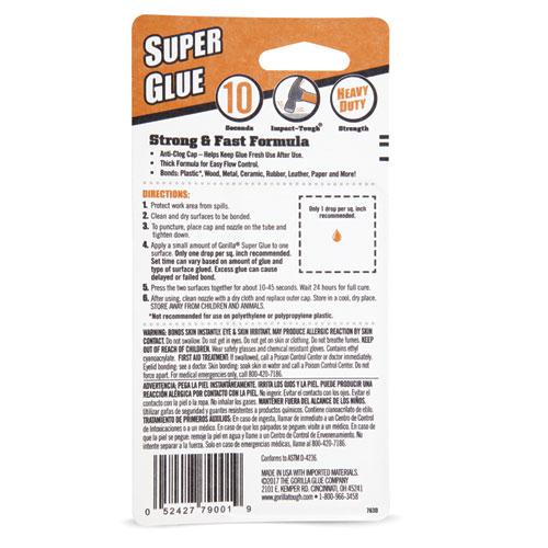Super Glue, 0.53 oz, Dries Clear, 4/Carton. Picture 2