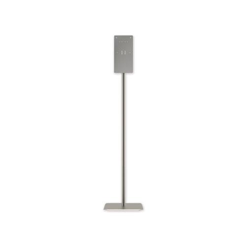 Hand Sanitizer Station Stand, 12 x 16 x 54, Silver. Picture 1