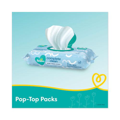 Complete Clean Baby Wipes, 1-Ply, Baby Fresh, 7 x 6.8, White, 72 Wipes/Pack, 8 Packs/Carton. Picture 2
