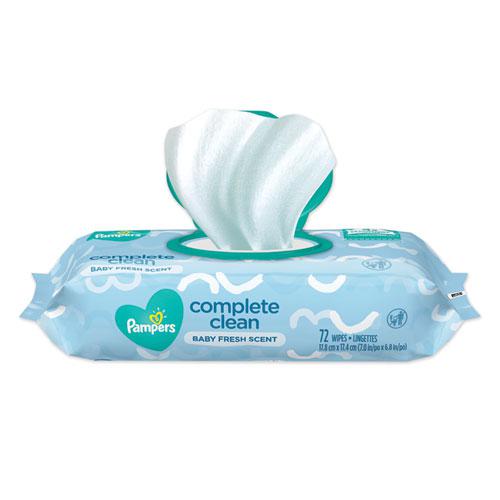 Complete Clean Baby Wipes, 1-Ply, Baby Fresh, 7 x 6.8, White, 72 Wipes/Pack, 8 Packs/Carton. Picture 1