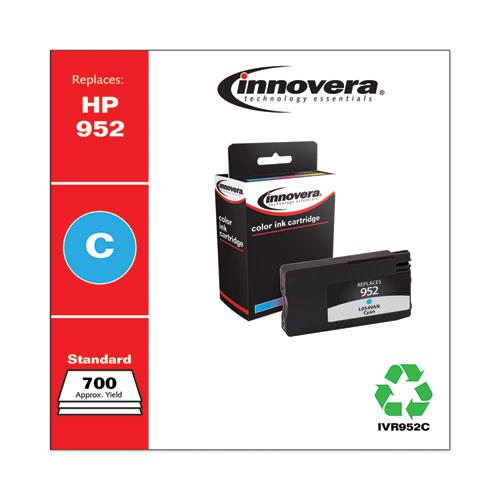 Remanufactured Cyan Ink, Replacement for HP 952 (L0S49AN), 700 Page-Yield. Picture 2
