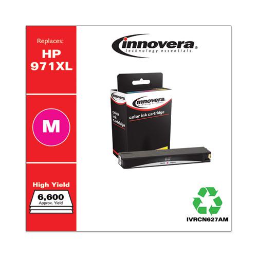Remanufactured Magenta High-Yield Ink, Replacement for 971XL (CN627AM), 6,600 Page-Yield. Picture 2