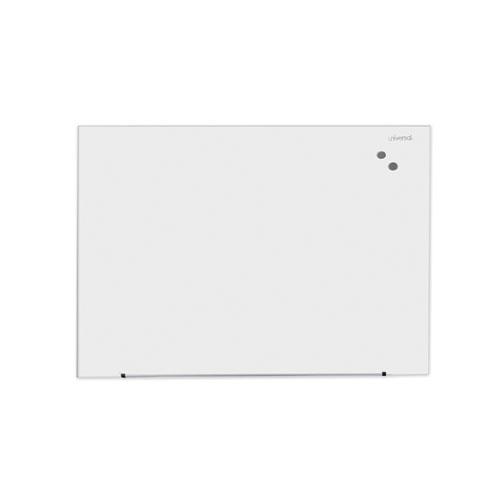 Frameless Magnetic Glass Marker Board, 48 x 36, White Surface. Picture 1