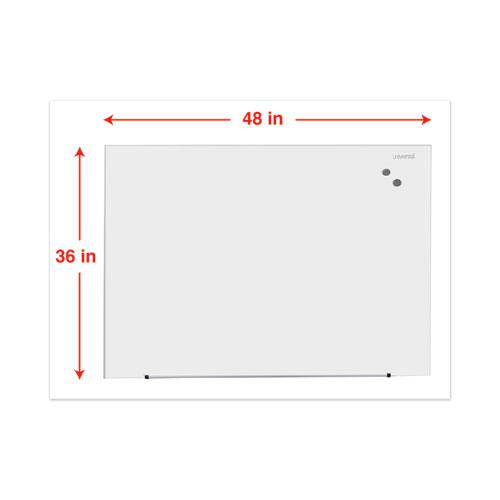 Frameless Magnetic Glass Marker Board, 48 x 36, White Surface. Picture 2