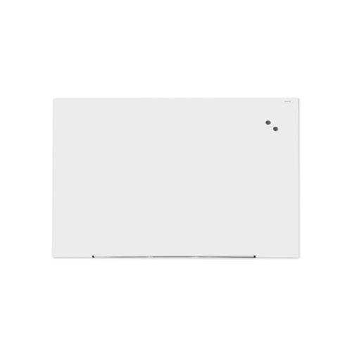 Frameless Magnetic Glass Marker Board, 72 x 48, White Surface. Picture 1