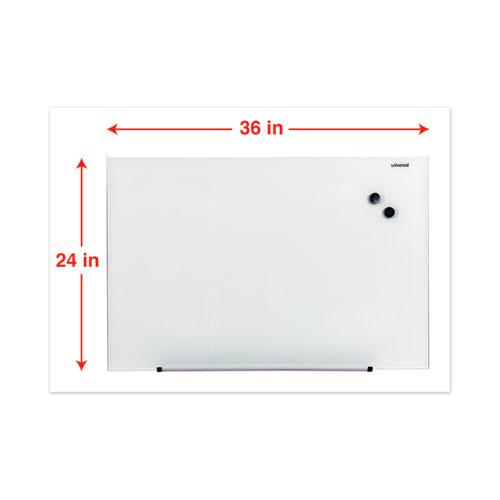 Frameless Magnetic Glass Marker Board, 36 x 24, Translucent Frost Surface. Picture 2