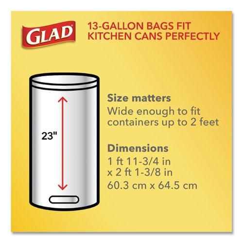 OdorShield Tall Kitchen Drawstring Bags, 13 gal, 0.78 mil, 24" x 27.38", White, 40 Bags/Box, 6 Boxes/Carton. Picture 6