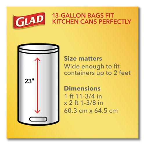 OdorShield Tall Kitchen Drawstring Bags, 13 gal, 0.72 mil, 24" x 27.38", White, 80 Bags/Box, 3 Boxes/Carton. Picture 17