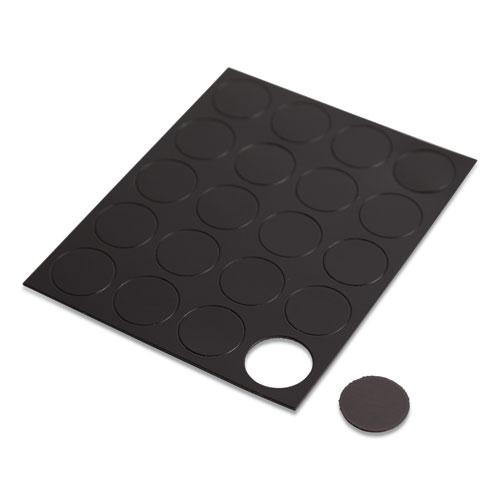Heavy-Duty Board Magnets, Circles, Black, 0.75", 20/Pack. Picture 1