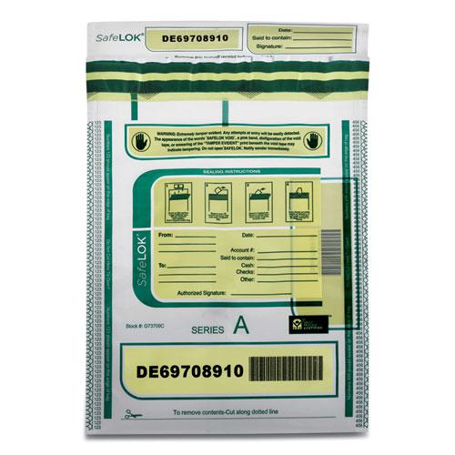 Deposit Bag, Plastic, 9 x 12, Clear, 100/Pack. Picture 1
