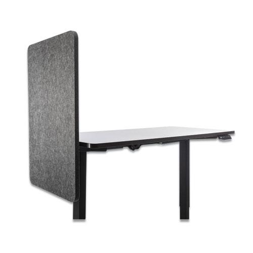 Desk Modesty Adjustable Height Desk Screen Cubicle Divider and Privacy Partition, 23.5 x 1 x 36, Polyester, Ash. Picture 3