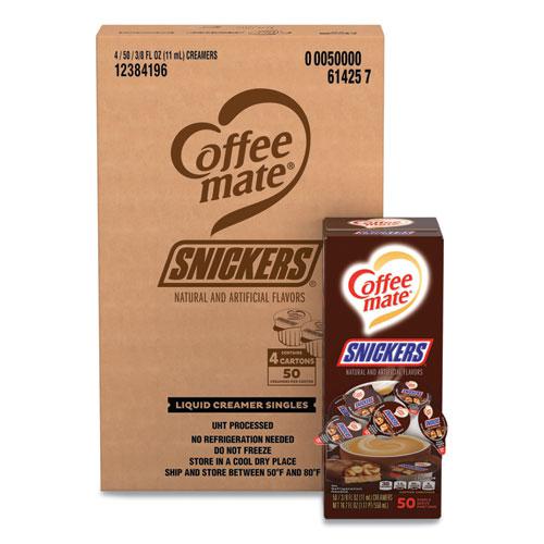 Liquid Coffee Creamer, Snickers, 0.38 oz Mini Cups, 200 Cups/Carton. Picture 3