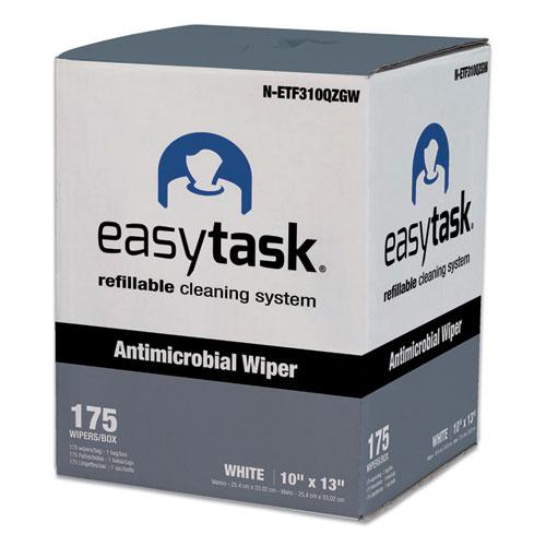 Easy Task F310 Wiper, Quarterfold, 1-Ply, 10 x 13, White, Zipper Bag, 175/Bag. Picture 1