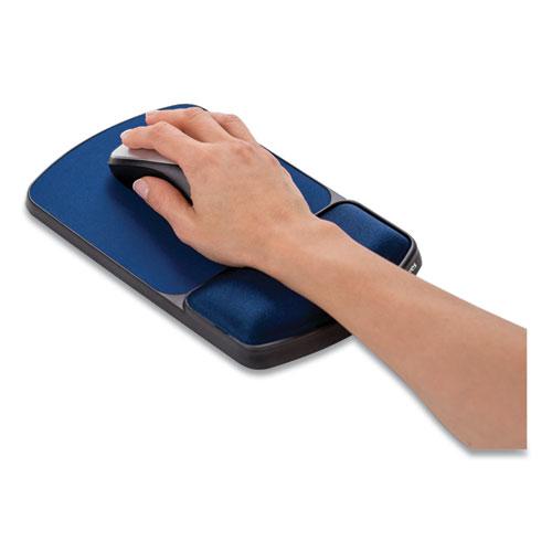 Gel Mouse Pad with Wrist Rest, 6.25 x 10.12, Black/Sapphire. Picture 4