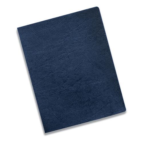 Expressions Classic Grain Texture Presentation Covers for Binding Systems, Navy, 11.25 x 8.75, Unpunched, 200/Pack. Picture 4