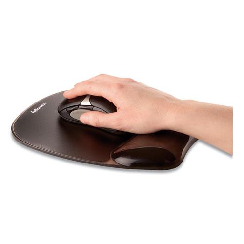 Gel Crystals Mouse Pad with Wrist Rest, 7.87 x 9.18, Black. Picture 3