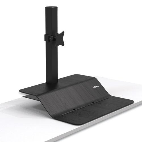 Lotus VE Sit-Stand Workstation, 29" x 28.5" x 27.5" to 42.5", Black. Picture 6
