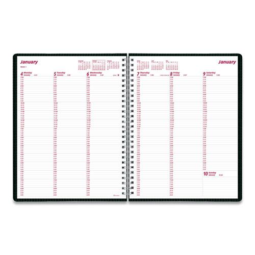 DuraFlex Weekly Planner, 11 x 8.5, Black Cover, 12-Month (Jan to Dec): 2024. Picture 2