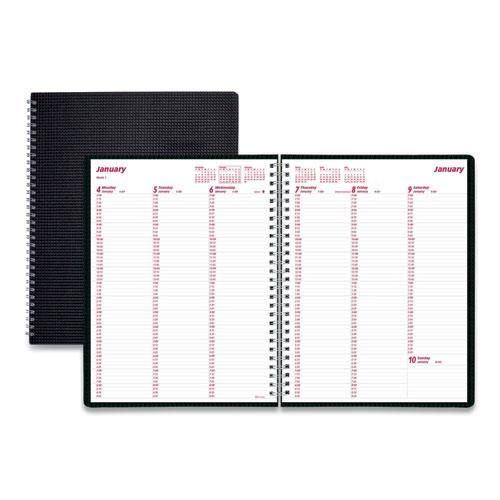 DuraFlex Weekly Planner, 11 x 8.5, Black Cover, 12-Month (Jan to Dec): 2024. Picture 1